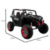 Buggy SuperStar dla dzieci Czarny + Napęd 4x4 + Pilot + Bagażnik + MP3 LED + Blokada drzwi
